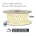Shine Decor 7x10mm LED Strip Lights, 110V Dimmable Flexible Waterproof Rope Lights, 60LEDs/M, for Indoor Outdoor Ambient Commercial Lighting Decor, Accessories Included, 50ft 4000K Neutral White