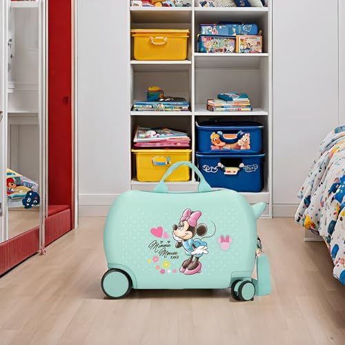 Joumma Disney Minnie Imagine Valise pour Enfant Bleu 45 x 31 x 20 cm Rigide ABS 24,6 L 1,8 kg 2 Roues Bagage Main, Bleu, Valise pour Enfant