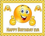 Smile Face Emoji Edible Cake Topper & Cupcake