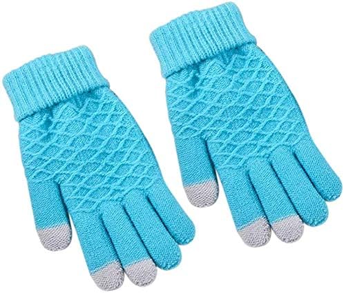 スマートな電話が画面に触れるためのタッチスクリーン手袋ファッション冬はヴォーグソリッドニットフルフィンガーグローブミトンを温めます Soul 好評 Hill