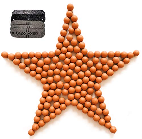 GM&BW 5 Slingshot Ammo Pouches Strong and 1200 Slingshot Balls, 9mm or 3/8