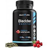 MaxX Labs Bladder Control Supplement - Overactive Bladder Control Pills - Potent Blend of Pumpkin Seed Oil, Cranberry Extract & Vitamin D3 - Urinary Tract Infection Treatment for Women & Men - 60Ct