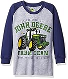 John Deere Little Boys Farm Team Tee, Grey/Navy, 4