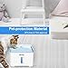 SEZAC Cat Water Dispenser, Pet Water Drinking Fountain 2L Automatic Dog Water Dispenser with 2 Replaceable Filters & 4 Pre-Filter Foam Cottonthumb 1