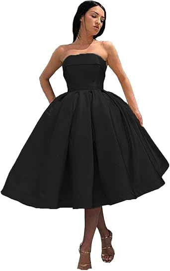 black strapless homecoming dress