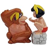 Westland Giftware Magnetic Ceramic Salt and Pepper Shaker Set, King Louie and Mowgli, Multicolor