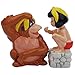 Westland Giftware Magnetic Ceramic Salt and Pepper Shaker Set, King Louie and Mowgli, Multicolor