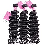 ISEE Hair Brazilian Loose Wave Hair 3 Bundles 8A Brazilian Hair Virgin Unprocessed Human Hair Loose Wave Hair Extensions Human Hair Brazilian Bundles Natural Color (18 20 22)