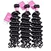 ISEE Hair Brazilian Loose Wave Hair 3 Bundles 8A Brazilian Hair Virgin Unprocessed Human Hair Loose Wave Hair Extensions Human Hair Brazilian Bundles Natural Color (18 20 22)