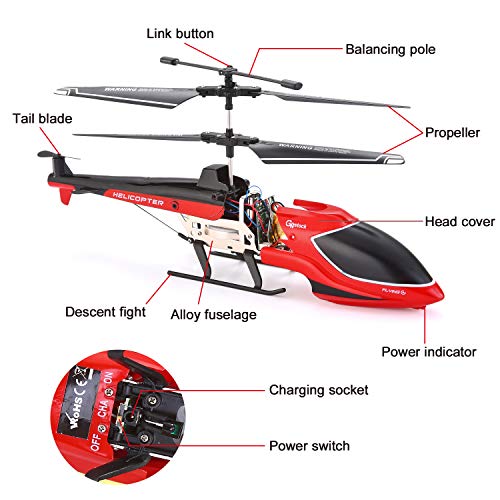 EXCOUP Remote Control Helicopter 3.5 Channel RC Helicopter with Gyro Gifts Toys for Boys Kids
