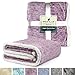 PAVILIA Melange Purple Red Sherpa Blanket Throw for Couch, Warm Soft Cozy Reversible Blanket Sofa Bed, Thick Plush Large Fleece Car Blanket, Decorative Home Room Decor Gifts Men Women, 50x60 Wine Red