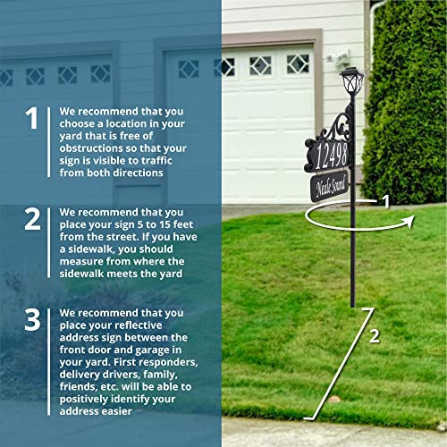 Address America USA Handcrafted, DoubleSided Reflective Boardwalk Lawn