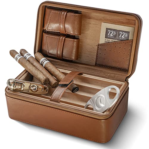 UrbanXElites Travel Humidors for Cigars DualTray 8 Cigar Travel Case