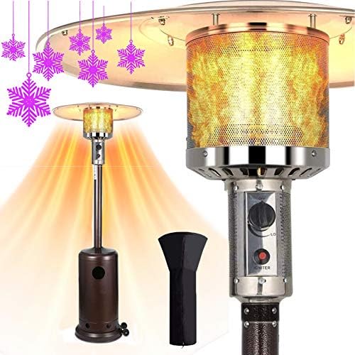 WDERNI Outdoor Patio Heater Propane Heater Tall Standing Hammered