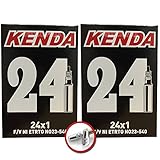 2 x Kenda Inner Tubes - 24 x 1.0 - Presta Valve - PAIR - FREE SHIPPING! FREE VALVE CAP UPGRADE WORTH $4.99!