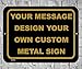 BA IMAGE Personalized Custom Black Antique 015 Aluminum Metal Sign with Your Name! (9x12 Black w/Antique, Horizontal) primary