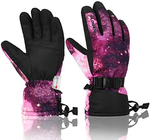 RunRRIn Ski Gloves, 100% Waterproof 3M Thinsulate Warm Snow Gloves for Mens Womens and Kids