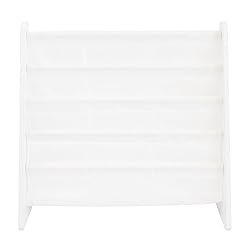 Humble Crew 4-Tier Kids Bookshelf, White Wood/White