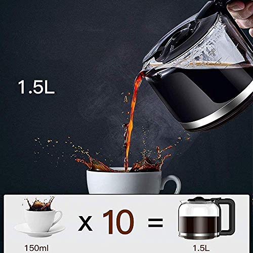 Filterkaffeemaschine, 1.5L Kapazität Kaffeemaschine Producing zu 10 Tassen, programmierbaren 24-Stunden-Timer mit… – Bild 5