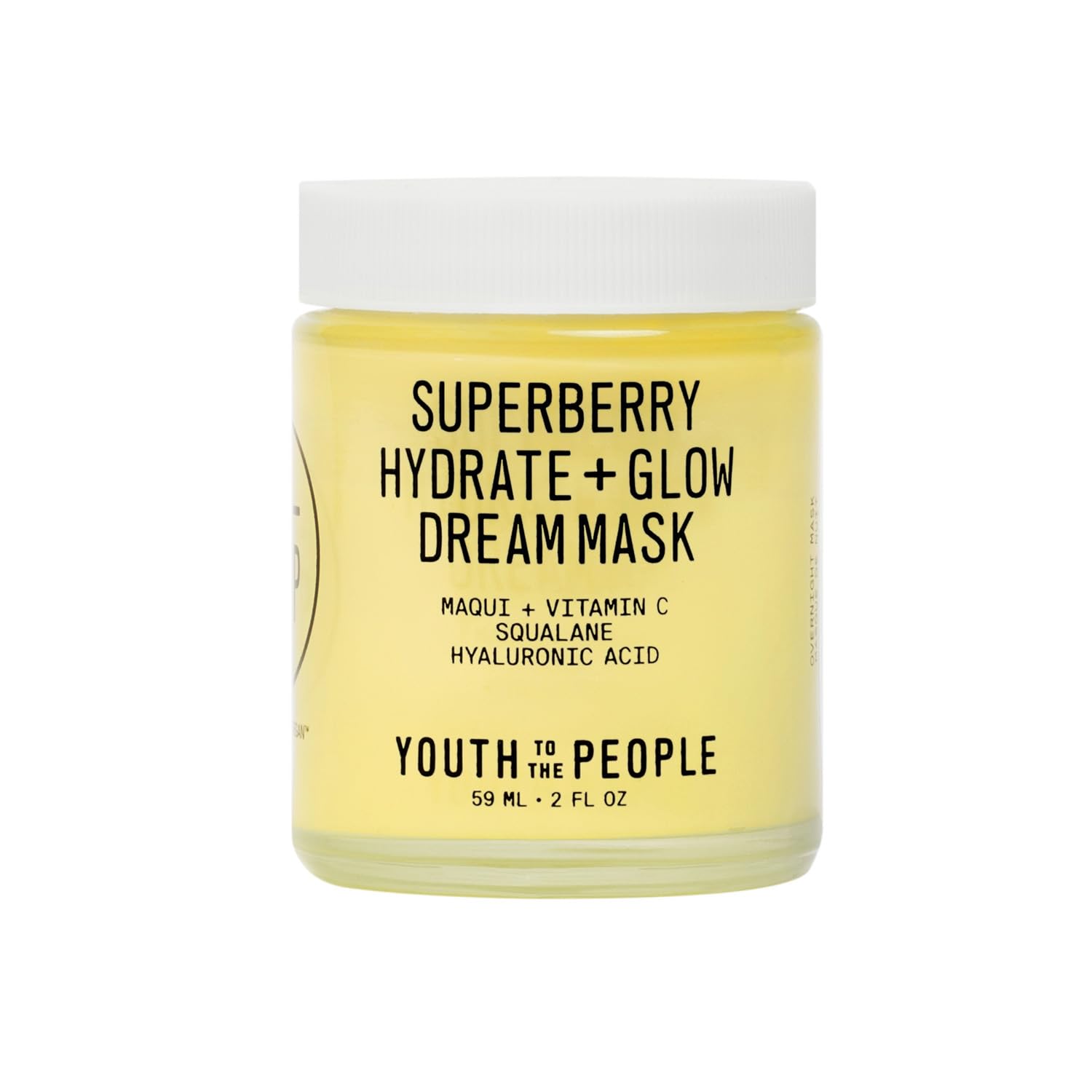 Youth To The People Superberry Hydrate + Glow Dream Mask, Enriched with Antioxidants like Maqui, Vitamin C, Squalane & Hyaluronic Acid, Hydrating Face Mask for Dry Skin, 60ml