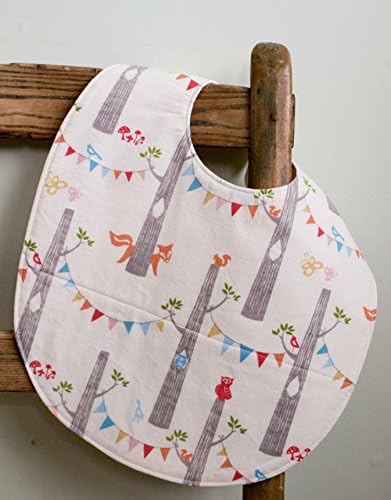 Reversible Baby Feeding Bib, Woodland Party