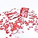 Red Foil Metallic Round Table Scatter Decor - Circle Dots Mylar Confetti for Wedding, Bachelorette, Valentine's, Mother's Day, Baby Shower & Birthday Parties - 60g