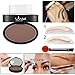 Shouhengda Eyebrows Styling Tool Easy to Wear Waterproof Eyebrow Powder Makeup With Brow Stamp (Brown)