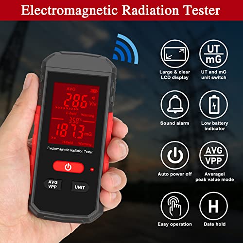 Home Office EMF Monitor EMF Reader Electric Magnetic Field Detector ...