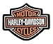 Harley-Davidson Genuine Bar & Shield Logo Leather Emblem Patch, 4 x 3 inches