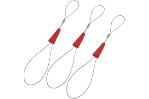 TorSor 3 Pack Electrical Fish Tape Pulling Grip Wire Puller Socks Grips Fish Cable Loop Tip Fastener for Runing Wires Through Wall Cable Snake Threader