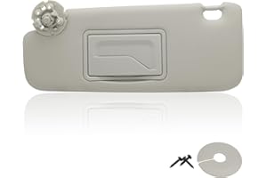 NHILES Left Driver Sun Visor Compatible with Chevy Cruze 2011-2019 Sun Visor Replacement Number 95034256 95034253 84126667 84126658 Color: Grey