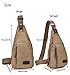 SIFINI Outdoor Sport Casual Canvas Unbalance Backpack Cross body Sling Bag Chest Bag Shoulder Bag for Men