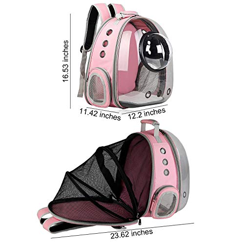 AJY Pet Clear Cat Backpack Carrier Bubble Breathable Foldable Pet
