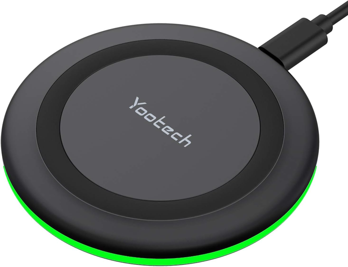 yootech Wireless Charger, Fast Wireless Charging Pad for iPhone 17 16 Pro Max/17 Air/15 14 13 12 11 Serie, for iPhone 16e/XR/Xs, Galaxy S23/S22/S21/S10, for Air Pods 3 Pro(No AC Adapter)