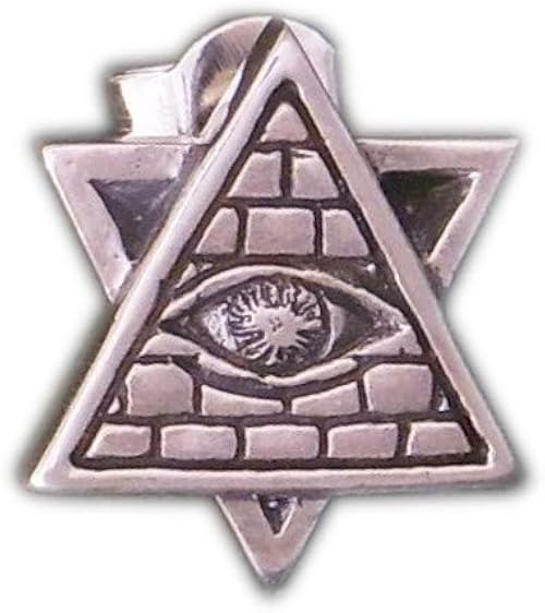 Amazon グランドガレリア ハンドメイド Grand Galleria シルバー925 六芒星 プロビデンスの目 フリーメイソン ピアス 片耳 Prc 80 ピアス 通販