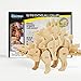 ROBOTIME DIY Wooden Dinosaur 3D Puzzle Mini Stegosaurus Robot Toy for Boys and Girls