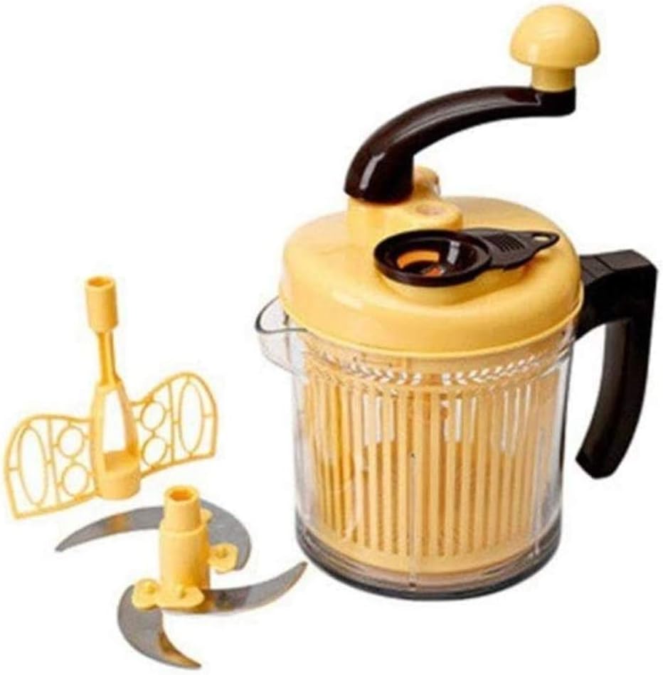 SHUUY Kitchen Cutting Machine Manual Meat Grinder Vegetable Cutting Artifact Multifunction Plastic Stainless Steel Blade Egg White Separator