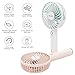 Mini Handheld Fan Portable Fan Personal USB Desk Fan Rechargeable 2600mAh 5 Modes Cooling Fan with Base for Outdoor Office Home Camping Traveling (White)