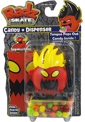 Radz Brand Skate Grinder Series Monster Face Toy Candy Dispenser, 0.7 Ounces