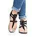 Womens Gladiator Sandals Flip Flop Straps Summer T-Strap Thong Roman Flat Shoes