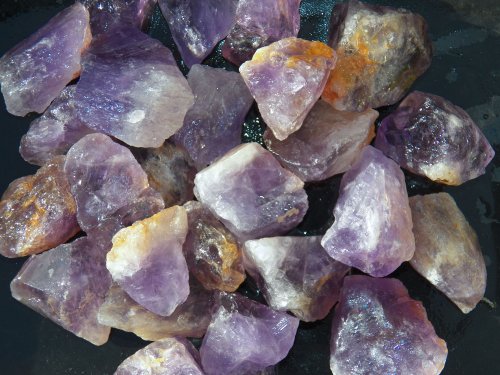 Fundamental Rockhound Products: 1 lb Rough Bolivian Amethyst Bulk Rock for Tumbling Metaphysical Gemstones Healing Crystals Wholesale Lot from Bolivia ...