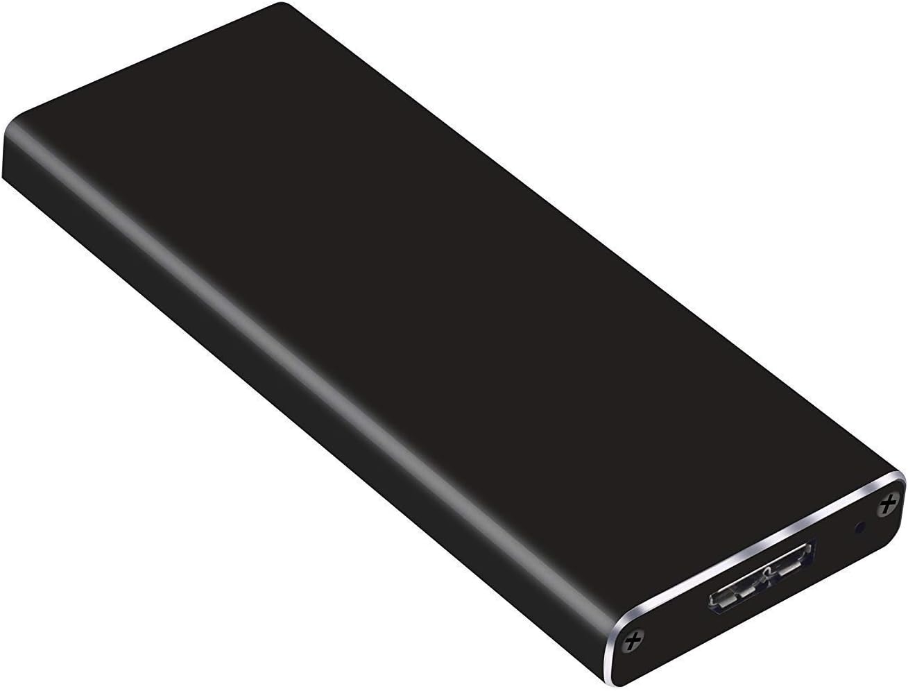 ESnipe Mart USB 3.0 to NGFF(M.2) SSD HDD Hard Disk Drive Case External Box Plug and Play for Mac Laptop PC - (Black)