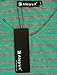 Allegra K Women's Striped V Neck Baseball Tee T-Shirts Long Raglan Sleeve Top Medium Green
