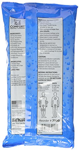 Comfort Bath! Personal Cleansing, Ultra-Thick Disposable Washcloths, 8 ea pack of 2