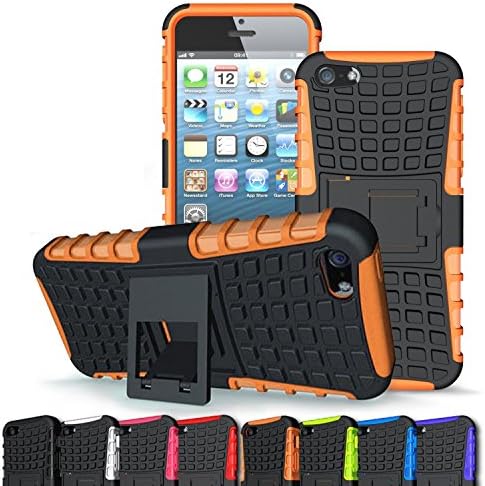 Apple iPhone SE 5s 5 Case ALLW (Tire pattern series) combo Bumper stand Heavy Duty Protective Dual Layer Hybrid Shockproof Protective Case