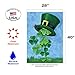Toland Home Garden 101162 Shamrock Shower St Patricks Day Flag 28x40 Inch Double Sided St Patricks Day Garden Flag for Outdoor House St Pats Flag Yard Decoration