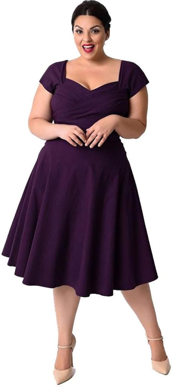 plus size purple cocktail dress
