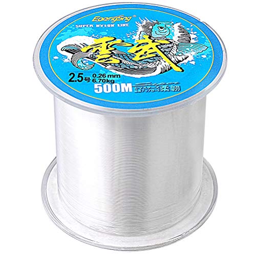 1640 FT Clear Fishing Line, Monofilament Fishing Wire Invisible Nylon