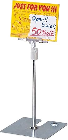 Amazon クリップ式ポップスタンド クロームメッキ Pop広告スタンド 取付部品 文房具 オフィス用品
