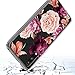 Huawei P20 Case, Huawei P20 Case with flowers, BAISRKE Slim Shockproof Clear Floral Pattern Soft Flexible TPU Back Cove for Huawei P20 [Purple Pink]